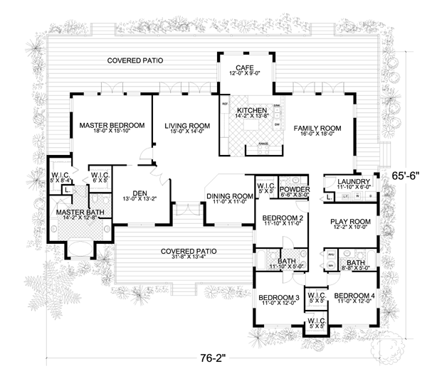 One-Story Level One of Plan 55836