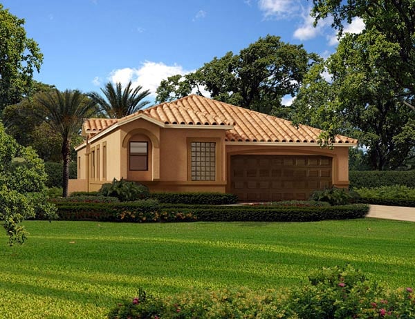 Florida, One-Story Plan with 2190 Sq. Ft., 3 Bedrooms, 2 Bathrooms, 2 Car Garage Elevation