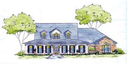 Country Elevation of Plan 56002