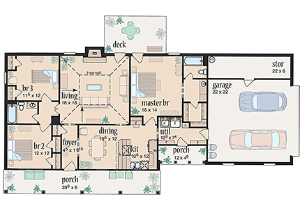 House Plan 56049 First Level Plan