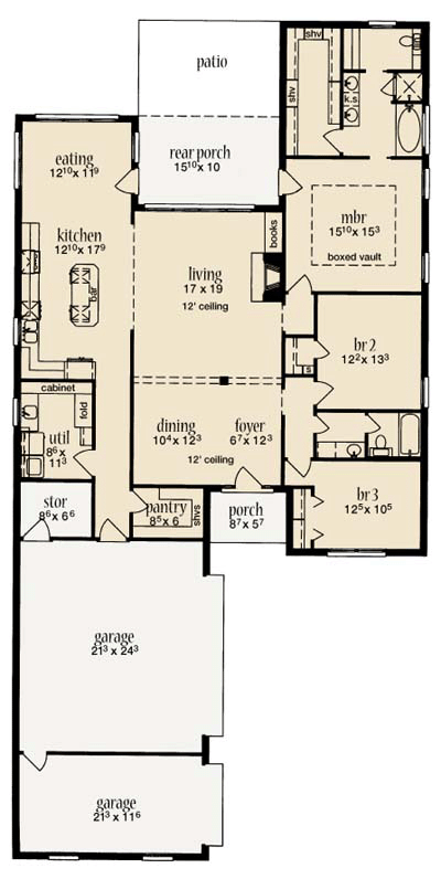 One-Story Level One of Plan 56205