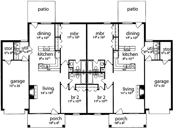 One-Story Level One of Plan 56238