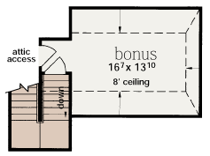 One-Story Level Two of Plan 56255