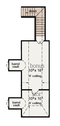 House Plan 56294 Second Level Plan