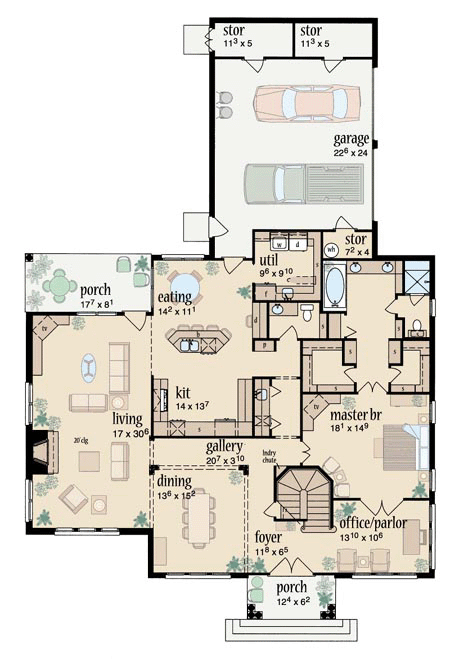 Colonial Level One of Plan 56318