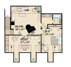 House Plan 56323 Second Level Plan