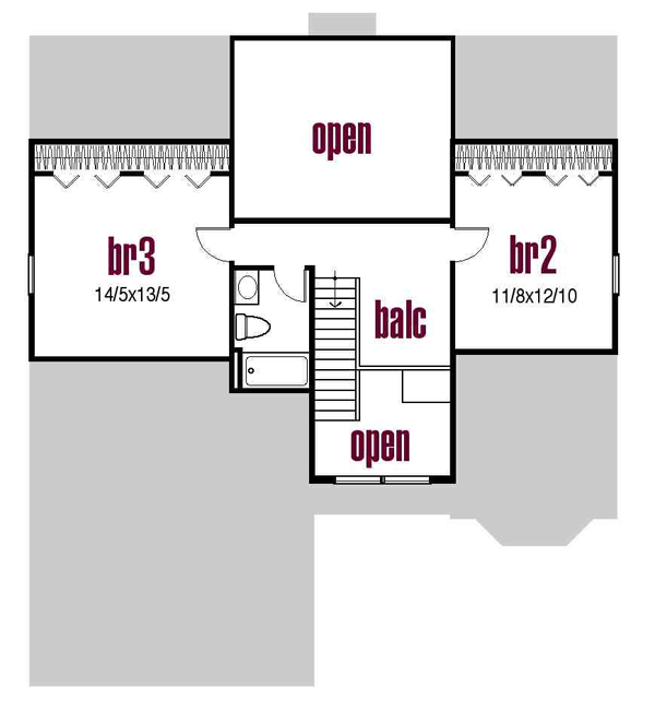 Colonial Country Traditional Level Two of Plan 56406