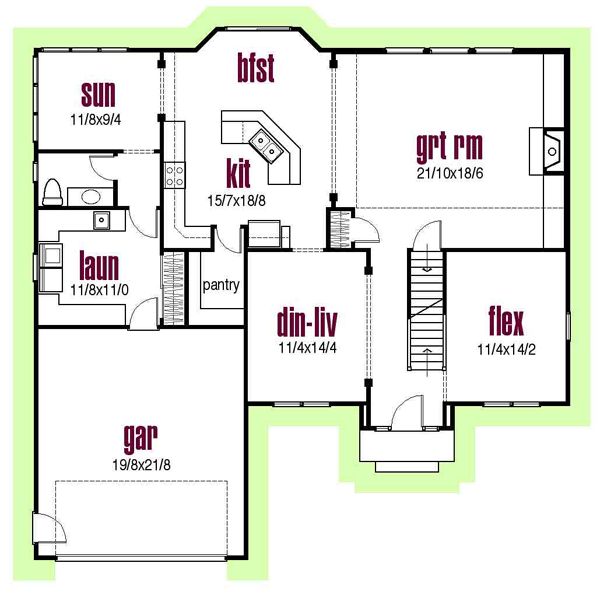 Contemporary Traditional Level One of Plan 56423