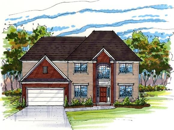 House Plan 56423 Elevation