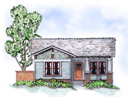 Bungalow Craftsman Elevation of Plan 56504