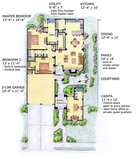 House Plan 56510 First Level Plan