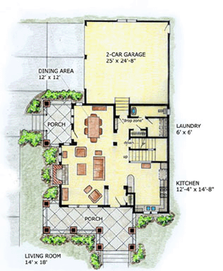 House Plan 56515 First Level Plan