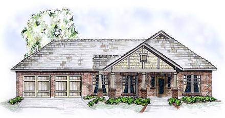 One-Story Traditional Elevation of Plan 56516