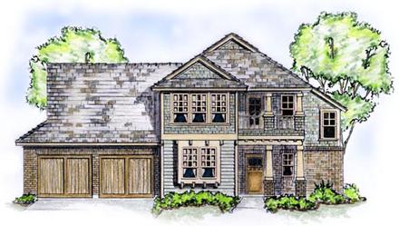 Craftsman Elevation of Plan 56532