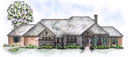 European One-Story Traditional Elevation of Plan 56533
