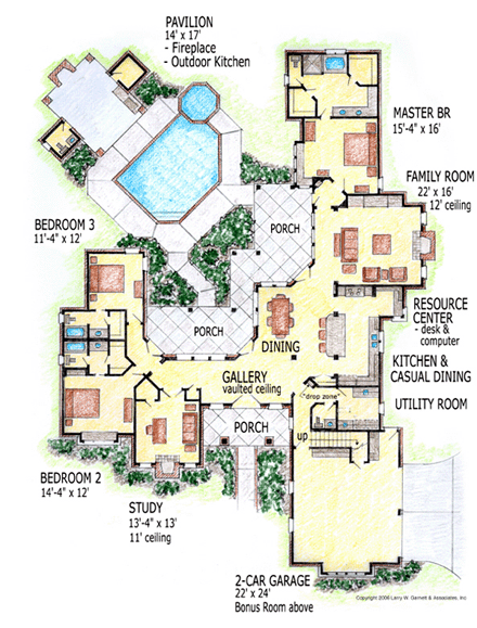 House Plan 56541 First Level Plan