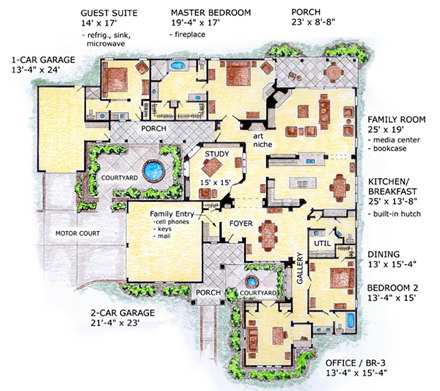 House Plan 56550 First Level Plan