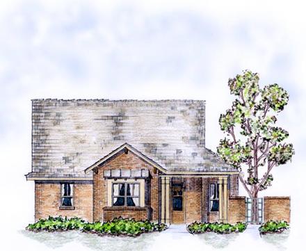 Cottage Craftsman Elevation of Plan 56557