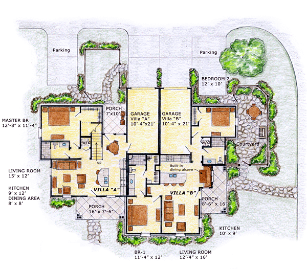 Country Craftsman Farmhouse Level One of Plan 56562