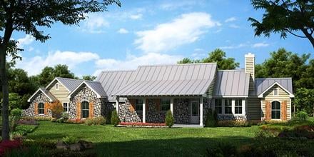 Country Farmhouse Traditional Elevation of Plan 56566