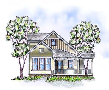 Cabin Cottage Craftsman Farmhouse Elevation of Plan 56570