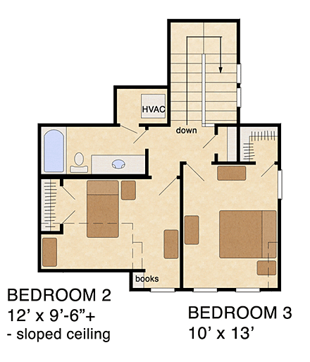 Cottage Craftsman Level Two of Plan 56577