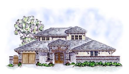 Craftsman European Elevation of Plan 56583