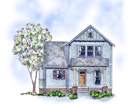 Cottage Farmhouse Traditional Elevation of Plan 56586