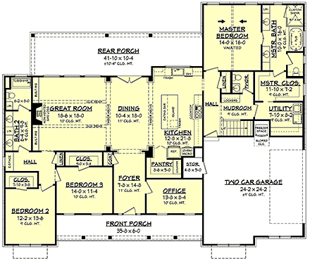 House Plan 56700 First Level Plan