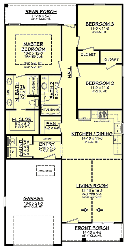 House Plan 56702 First Level Plan