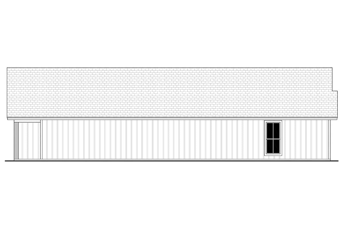 Country, Farmhouse, Traditional Plan with 1292 Sq. Ft., 3 Bedrooms, 2 Bathrooms, 1 Car Garage Picture 4