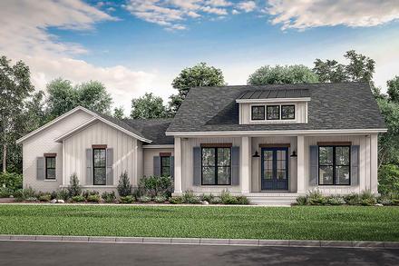 Country Craftsman Farmhouse Traditional Elevation of Plan 56703