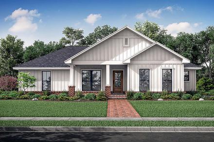 Country Craftsman Farmhouse Traditional Elevation of Plan 56708