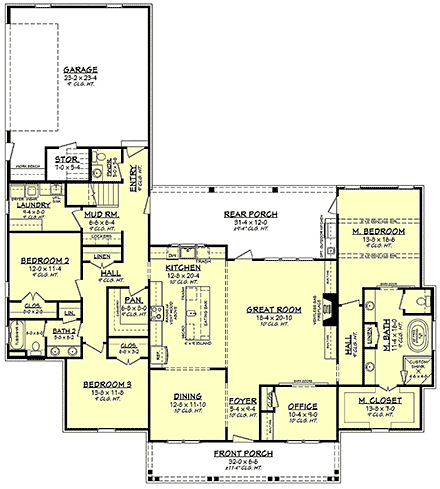 House Plan 56711 First Level Plan