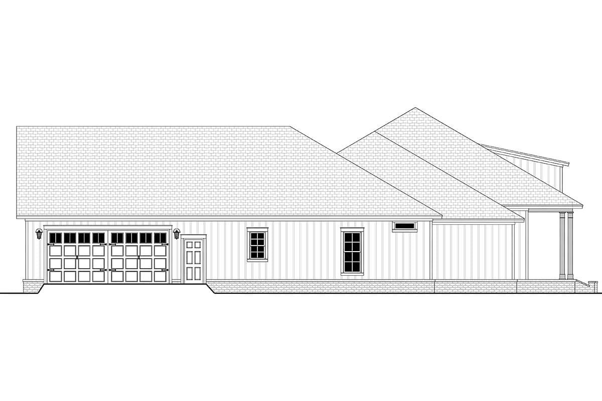 Acadian, Country, French Country, Southern Plan with 2588 Sq. Ft., 3 Bedrooms, 3 Bathrooms, 2 Car Garage Picture 3