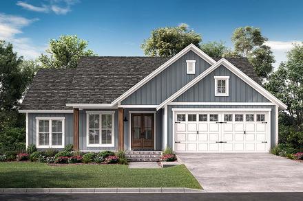 Country Farmhouse Southern Traditional Elevation of Plan 56712