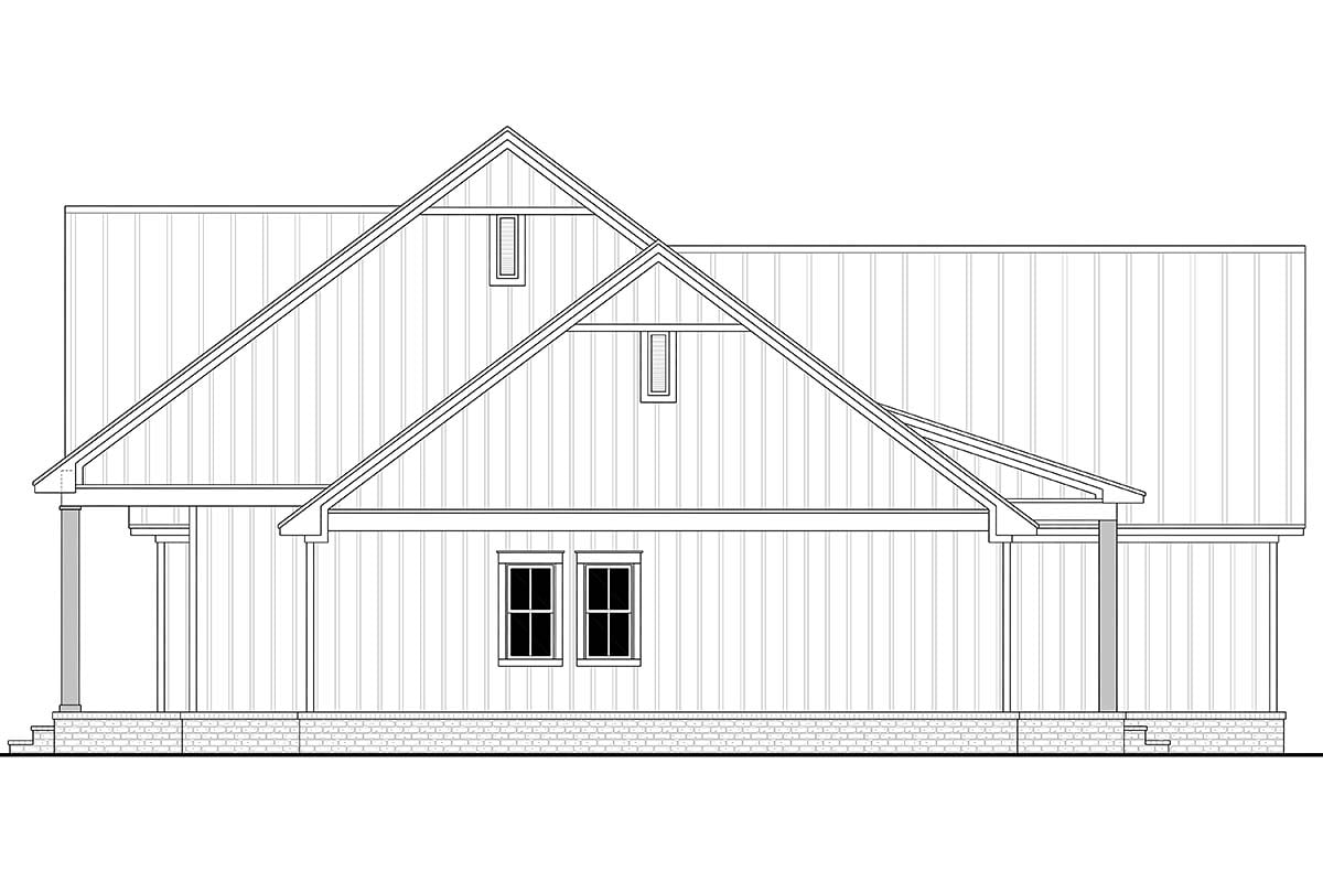 Country, Craftsman, Farmhouse, Southern, Traditional Plan with 2428 Sq. Ft., 3 Bedrooms, 3 Bathrooms, 2 Car Garage Picture 2