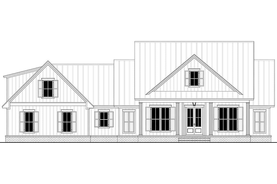 Country, Craftsman, Farmhouse, Southern, Traditional Plan with 2428 Sq. Ft., 3 Bedrooms, 3 Bathrooms, 2 Car Garage Picture 4
