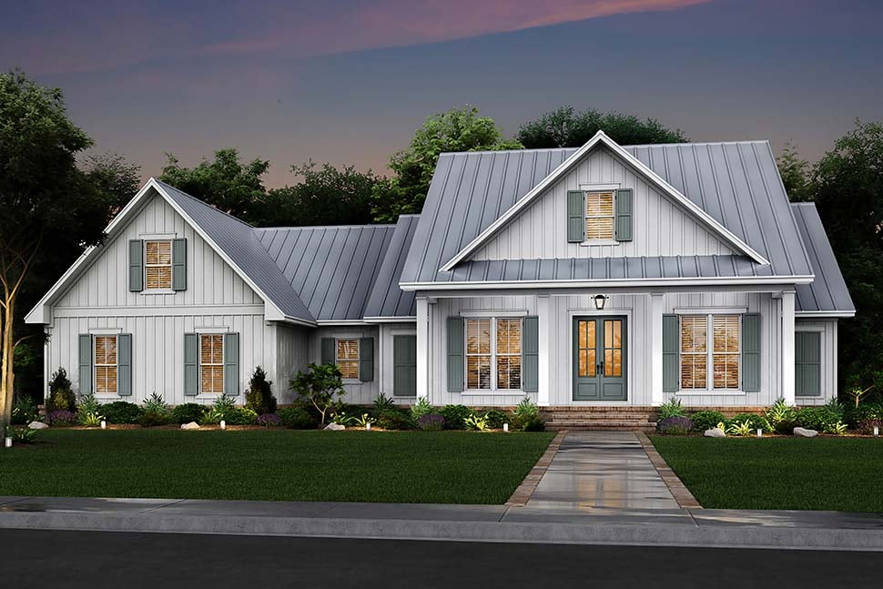 Country, Craftsman, Farmhouse, Southern, Traditional Plan with 2428 Sq. Ft., 3 Bedrooms, 3 Bathrooms, 2 Car Garage Picture 5
