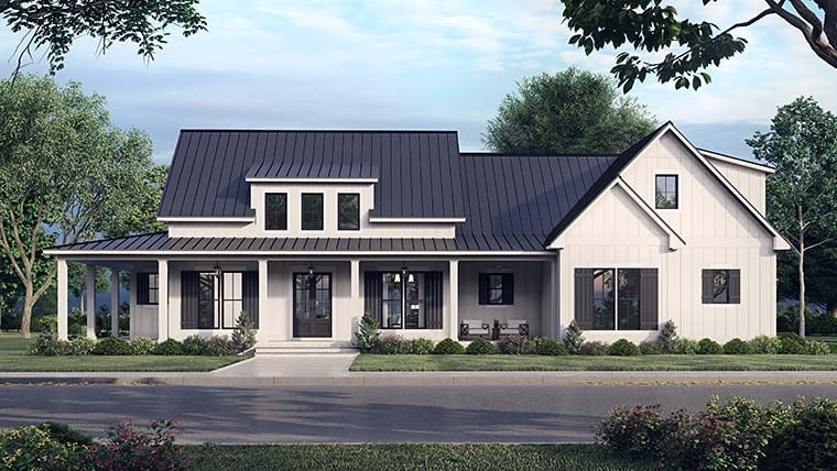 Country, Craftsman, Farmhouse, Southern, Traditional Plan with 2428 Sq. Ft., 3 Bedrooms, 3 Bathrooms, 2 Car Garage Picture 6