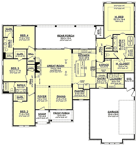 House Plan 56714 First Level Plan