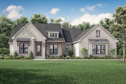 Country Farmhouse French Country Elevation of Plan 56714