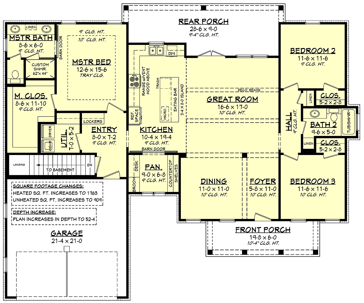 House Plan 56715 Alternate Level One