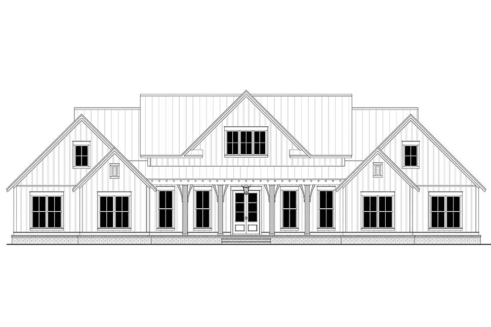 Country, Farmhouse, New American Style, Traditional Plan with 3086 Sq. Ft., 4 Bedrooms, 4 Bathrooms, 3 Car Garage Picture 4