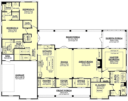 House Plan 56718 First Level Plan