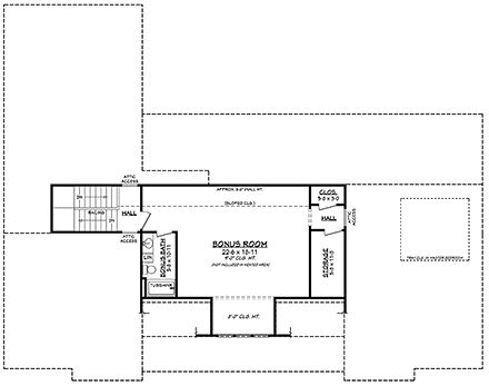 House Plan 56718 Second Level Plan