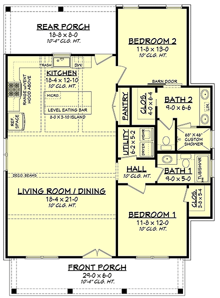 House Plan 56721 First Level Plan