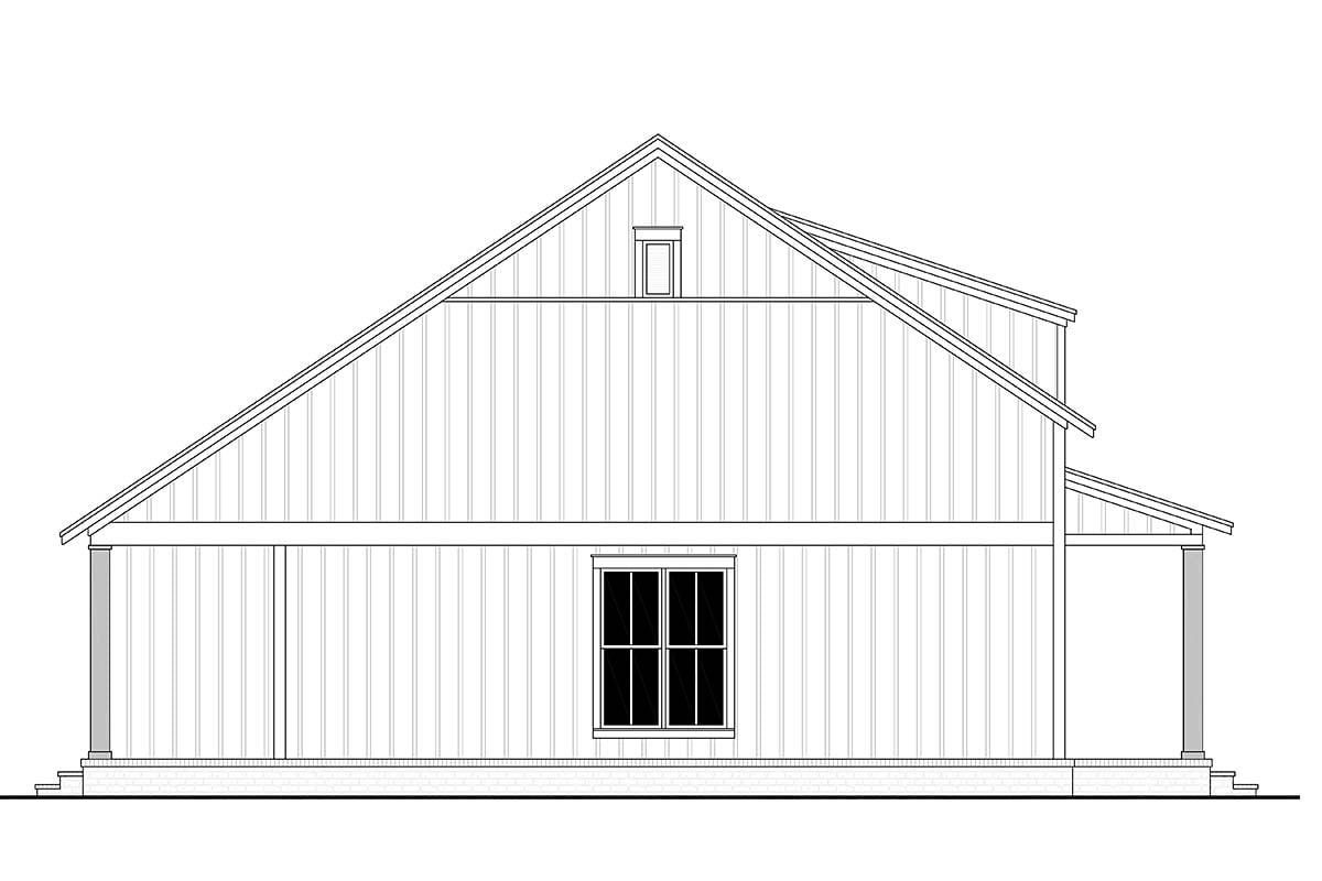 Cottage, Country, Farmhouse Plan with 1257 Sq. Ft., 2 Bedrooms, 2 Bathrooms Picture 3