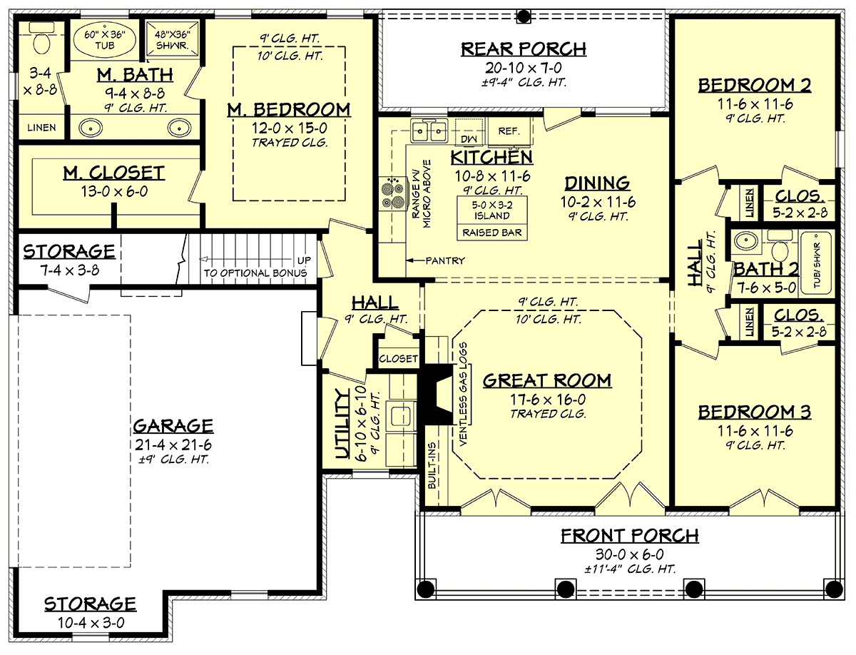 Colonial House Plans Southern Floor