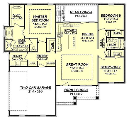 House Plan 56901 First Level Plan